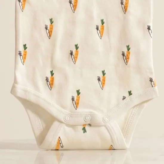 Baby Bella Organic Cotton Carrot Baby Girl Body Suit