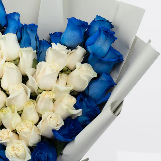 Blue And White Flowers Bouquet