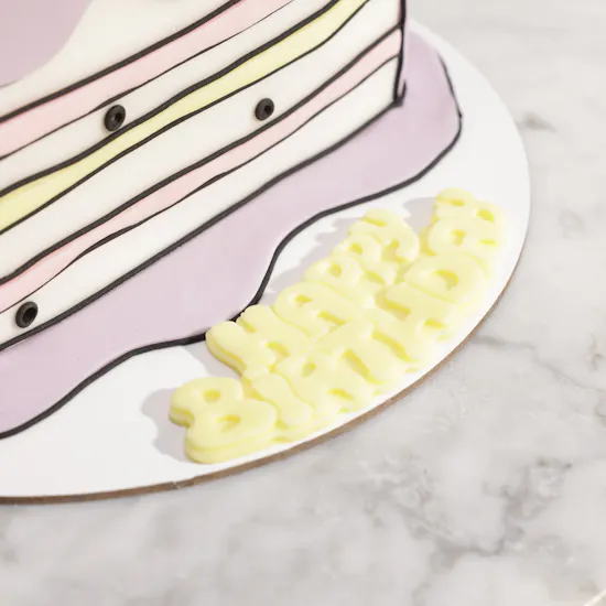 Floward Birthday 2D Slice Comic Cake