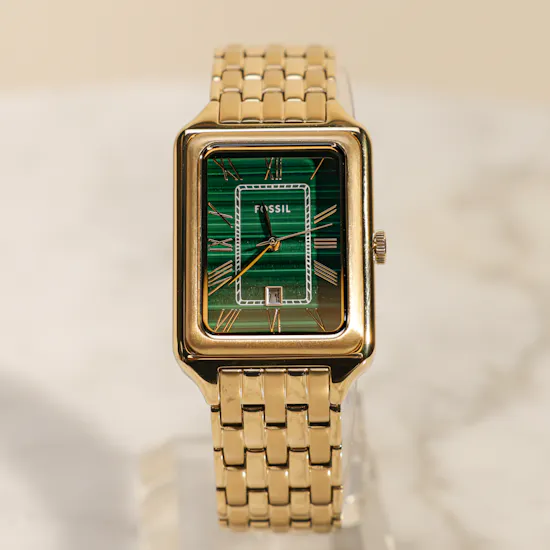 Fossil Raquel Three Hand Date Gold Watch