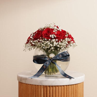 Red Roses vase | 20 Flowers