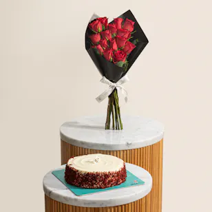 Nola Red Velvet Cake | Attractive Flower Bouquet