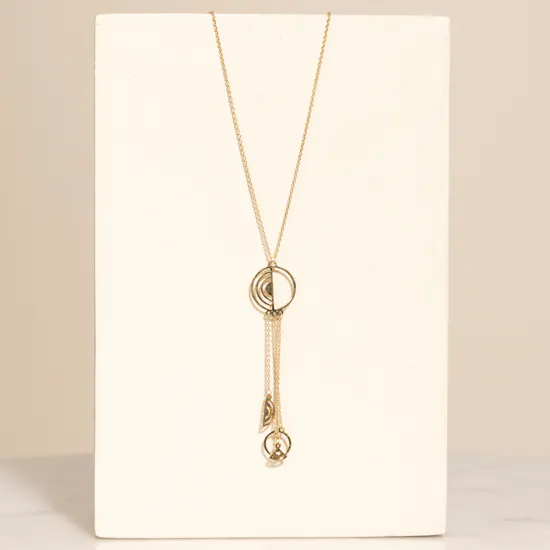 Siran by Iram Half Moon Gold Necklace