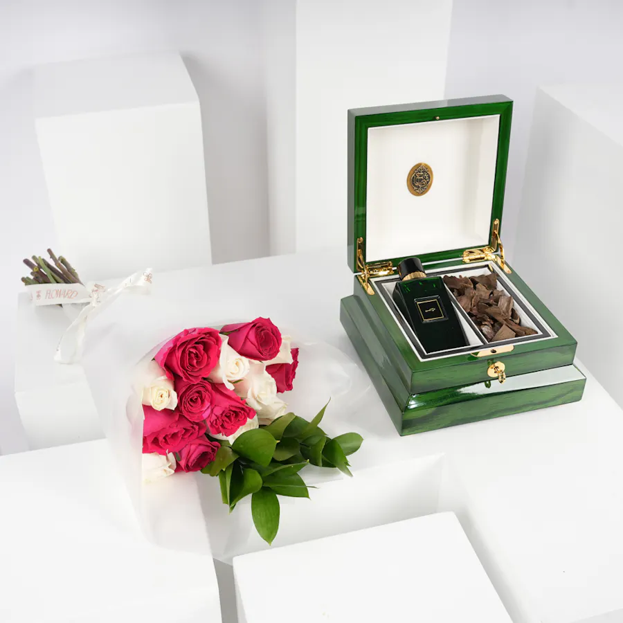 Saad Bashammakh Green Box | Fuchsia Rose 3