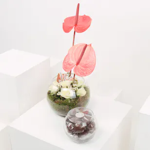 Chocolates & Roses | Glass Fishbowl