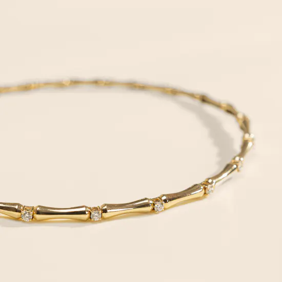 Siran by Iram Diamond Bambo Style Single Bangle