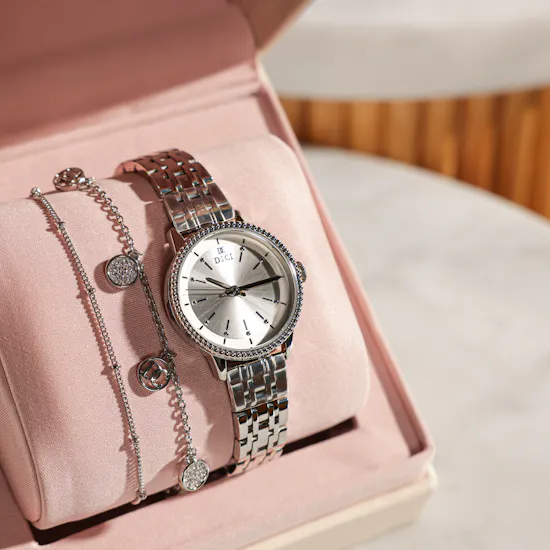 Dici Milano Cosima Silver Women's Watch Set | Joyful Grace Flower