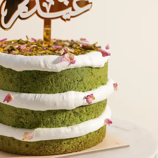 December Cake Eid Mubarak Victoria Pistachio Cake
