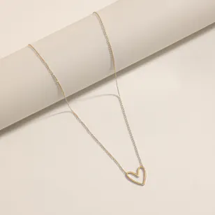 Midad Open Heart Gold Necklace