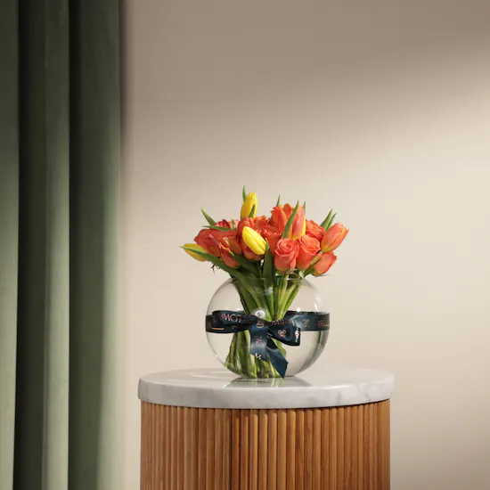 Shiny Flowers Vase