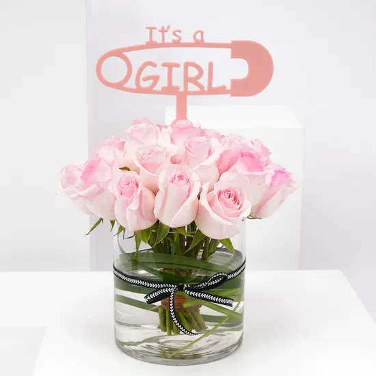 Baby Girl Pink Vase