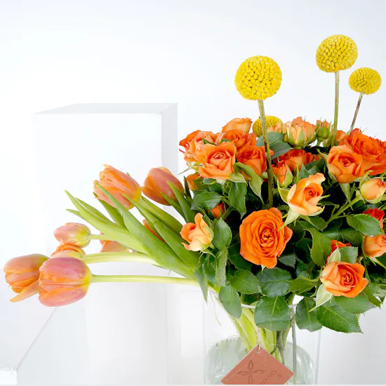Orange Flowers Vase