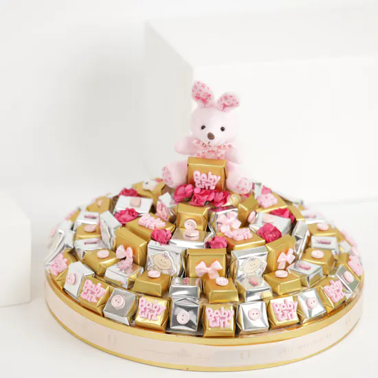 Ghazl it’s a Girl Chocolate Tower | Pink Bouquet