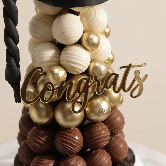 NJD Graduation Chocolate Truffles Tower
