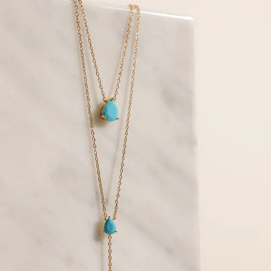 Velvet Desert Turquoise Capri Layered Necklace