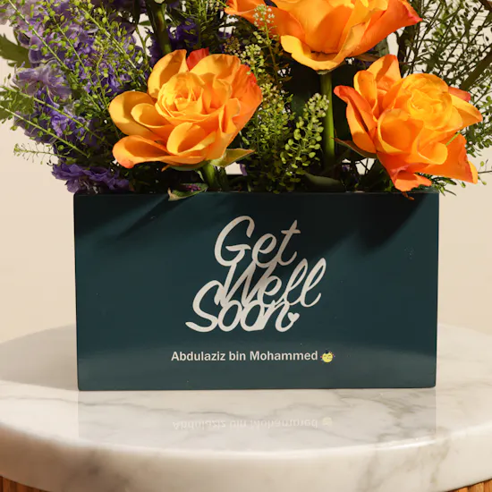 Get Well Soon Personalized Vase