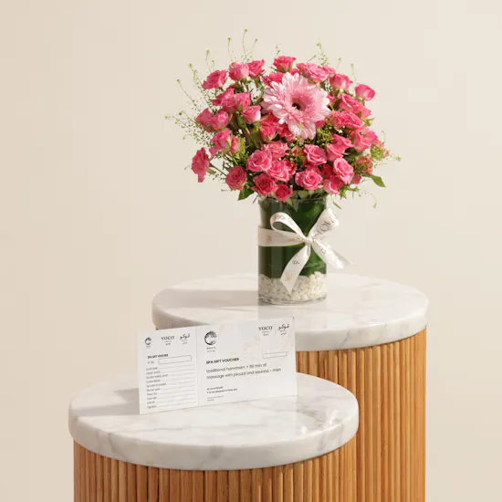 Voco Spa Gift Voucher for Men | Gentle Flowers Vase