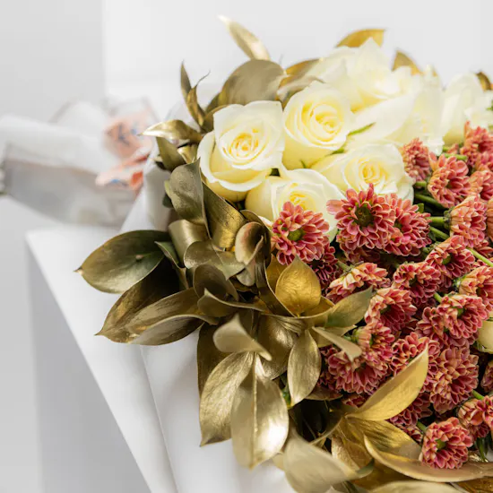 Emma Slate n’ Gold Scarf | Crown Bouquet