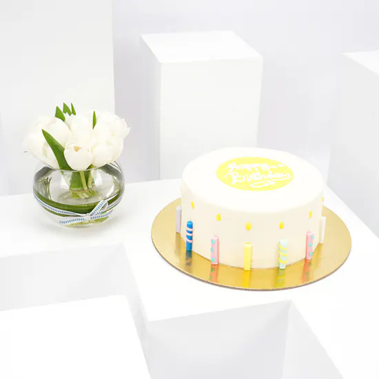 Helen's Birthday Cake | Tulips Vase