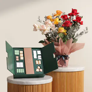 Patchi Prestige Chocolates Leather Box | Graceful Delight Bouquet