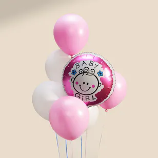 Floward Pink Baby Girl Balloon Set Floward Pink Baby Girl Balloon Set