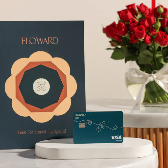 Floward Card 100 KWD | I Love You Flowers