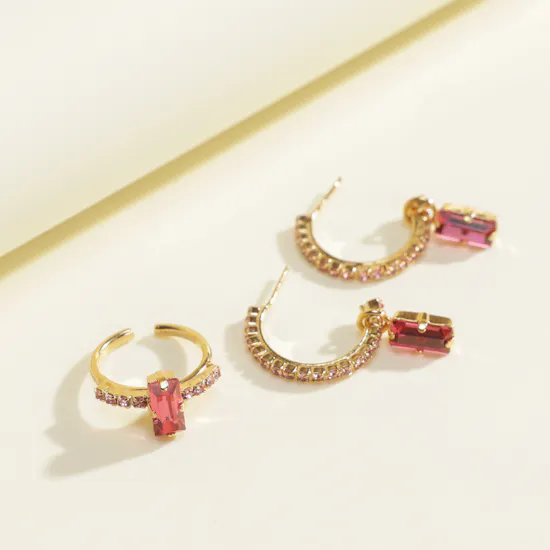 Caroline Svedbom Pink Lucy Jewelry Set