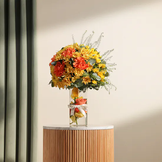 Sunset Flowers Vase