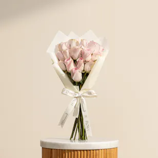Mesmerizing Light Pink Rose Bouquet | 15 Flowers