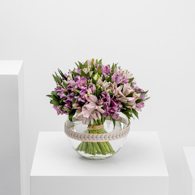 20 Alstroemeria | Glass Vase