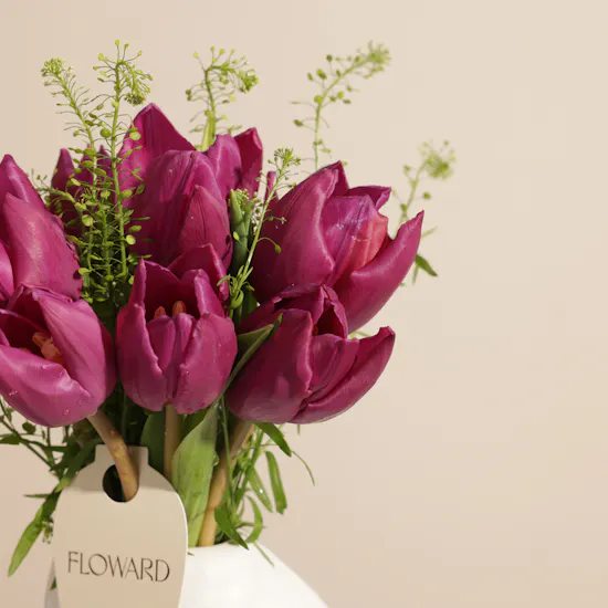 Graceful Purple Flower Vase