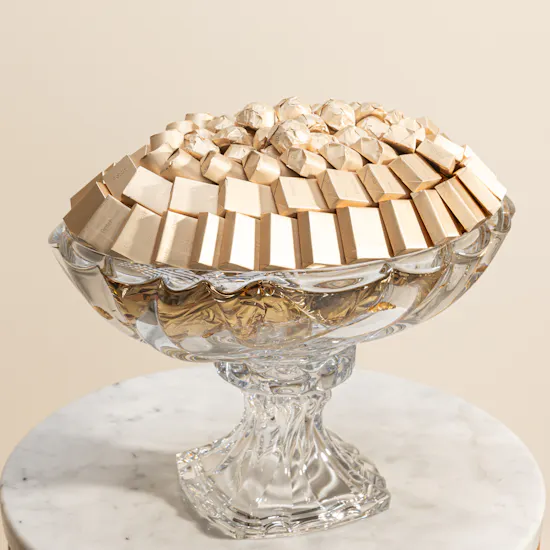 Patchi Large Gold Mixed Chocolate Crystal Tray