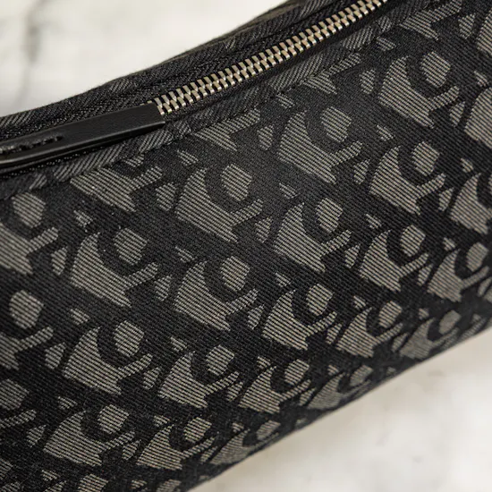 Calvin Klein Black Pleat Monogram Logo Women’s Shoulder Bag