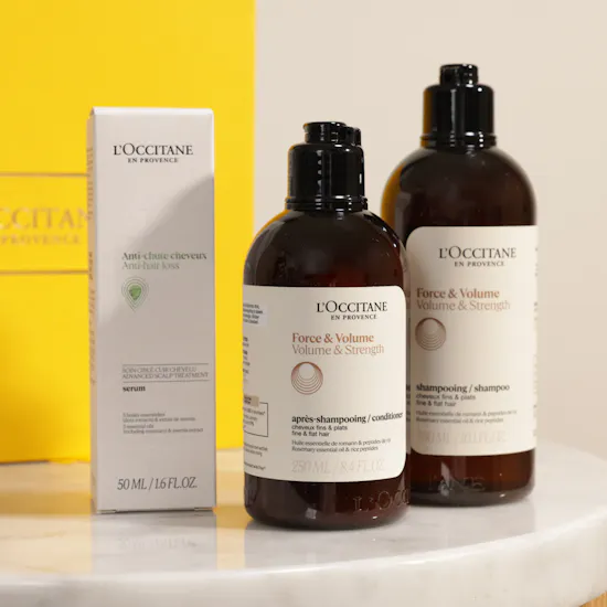 L'Occitane Volume and Strength Hair Care Trio