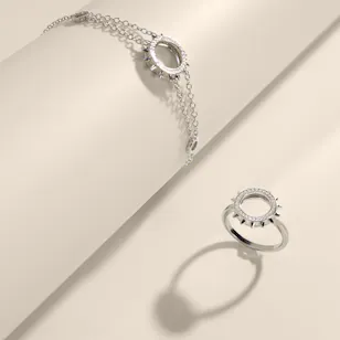 Hilia Mushawak Bracelet With Ring Women's Set Hilia Mushawak Bracelet With Ring Women's Set