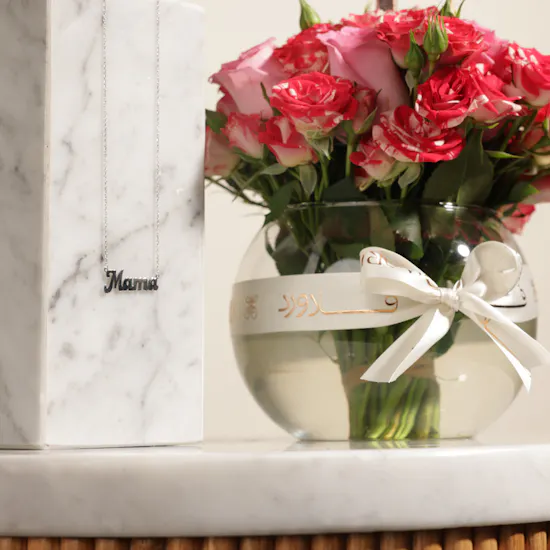Zia Mama Silver Necklace | Mother Radiant Roses Vase