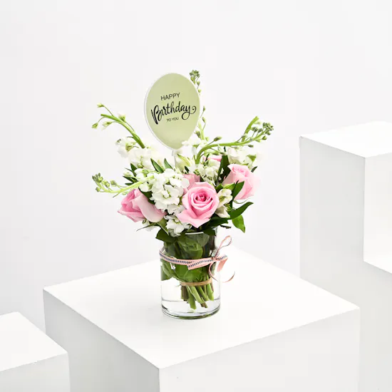 Pastel Perfection | Birthday Cylinder Vase