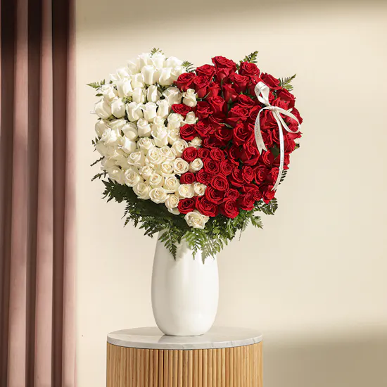 Heart of Love Rose Vase