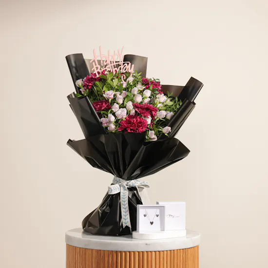 Purcy Girls Heart Set | Purple Bouquet