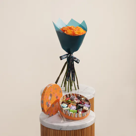 Venchi Murrine Medium Assorted Chocolates Orange Hamper | Graceful Flowers