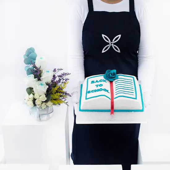 Back To School Book Cake | Flowers