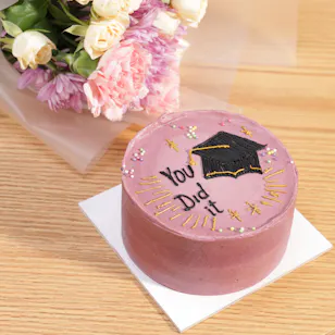 Cake Boutique's You Did It Mini Cake | Pink Flowers Cake Boutique's You Did It Mini Cake | Pink Flowers