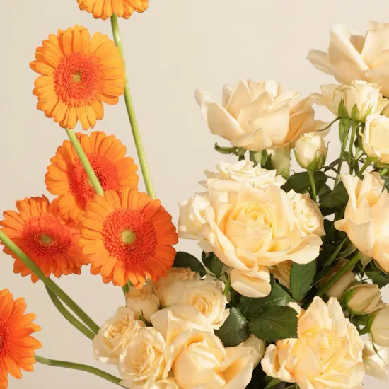 Radiance in Peach Flower Vase