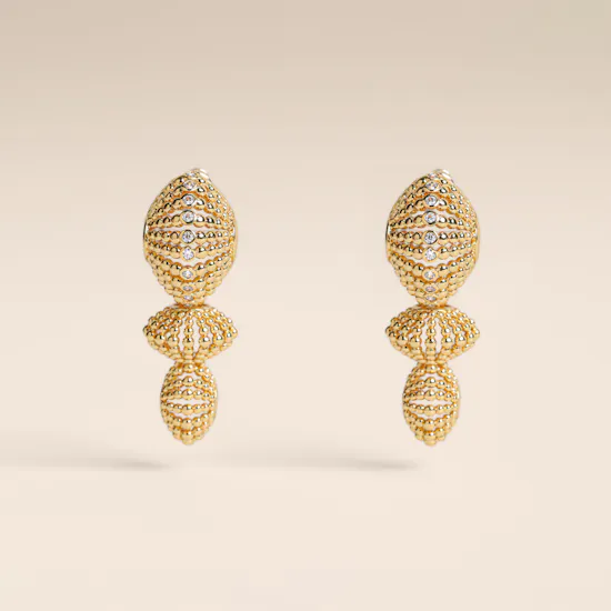 Lynyer Ravi Nova Gold-Plated Necklace and Earrings Set