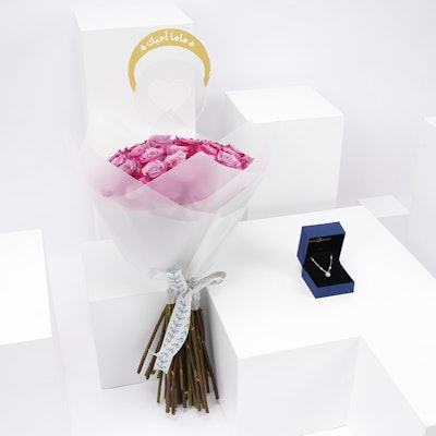 Lapis Diamond & Purple Roses