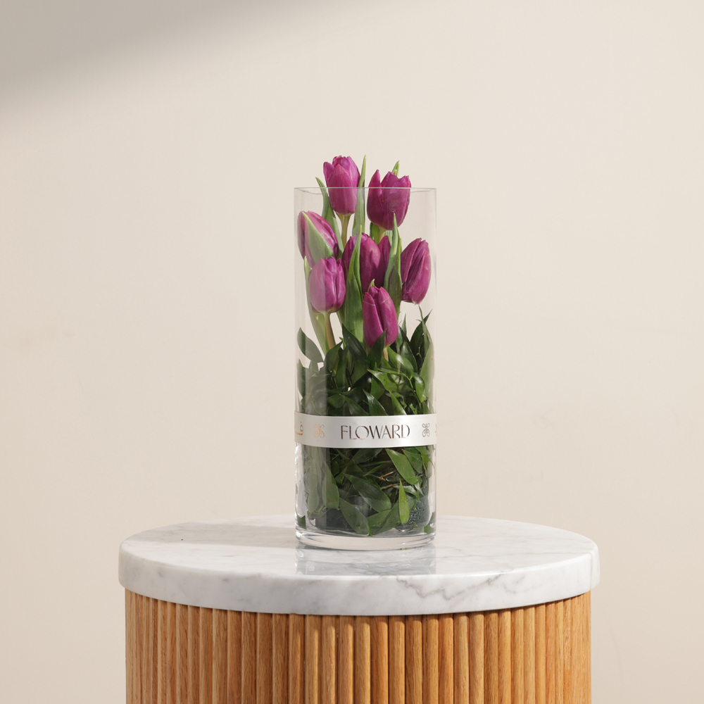 مزهرية زهور تناغم مخملي