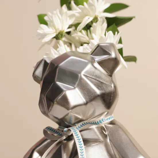White Chrysanthemums Silver Bear