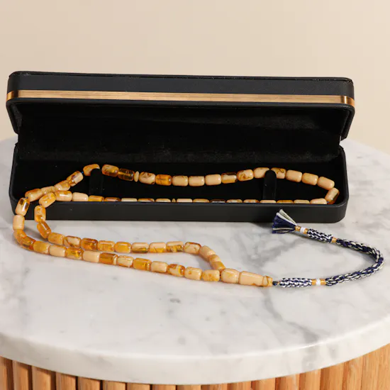 Floward Mestika Peach and Gold Rosary