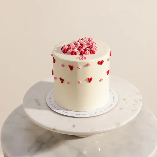 Floward Pink and Red Heart Cake