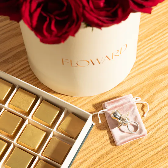Hrh Newborn Silver Pacifier | Floward Chocolate Box and Flowers